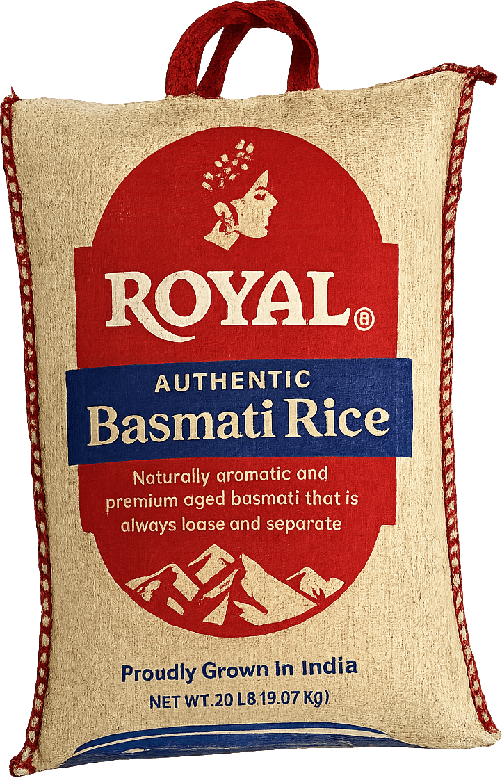 Royal basmati rice jute pack
