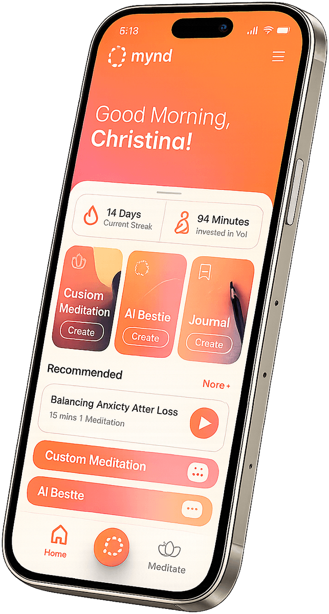 Mynd app on a phone