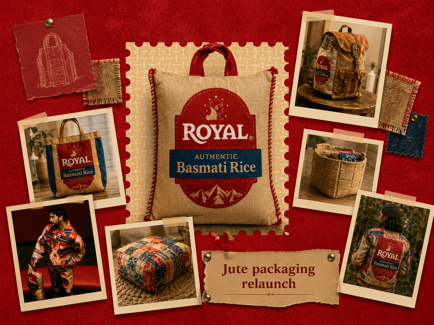 Jute packaging relaunch moodboard